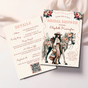 Western Boho Cowgirl Horse Brautparty Einladung