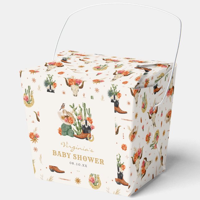 Western Boho Geschenkschachtel (Colorful Western Boho Favor Boxes with Cactus by Painted Paperie
)