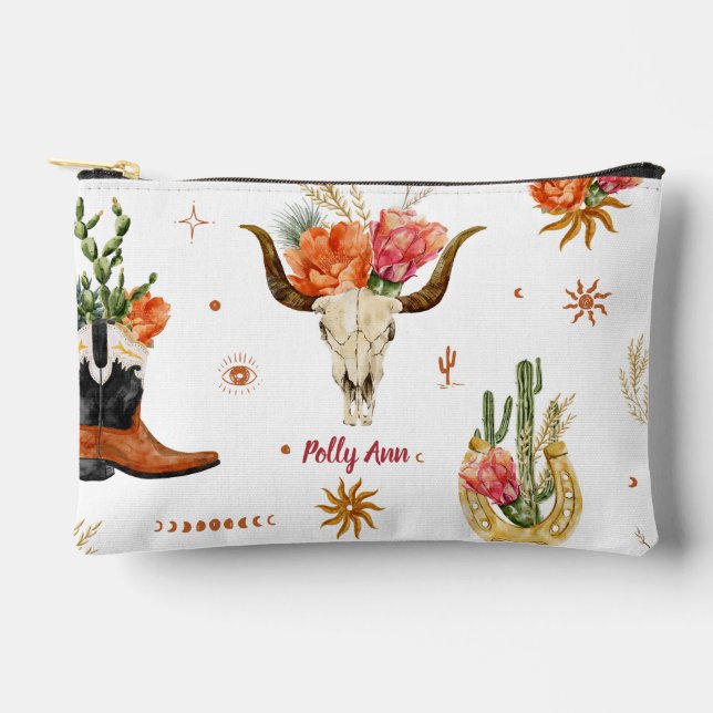 Western Boho Kosmetiktüte Zubehörtasche (Vorderseite)