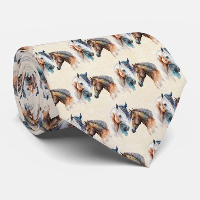 Western Boho Pattern Krawatte (Gerollt)
