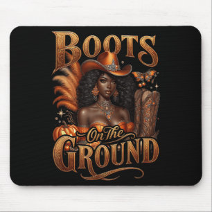 Western Boot Halloween Cowgirl Stiefel auf dem Bod Mousepad