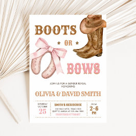 Western Boots and Bows Gender Reveal Einladung
