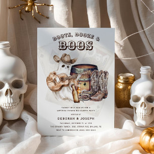 Western Boots, Booze & Boos Halloween-Party Einladung