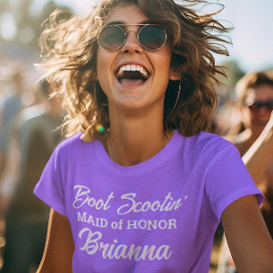 Western Bridesmaid Boot Scootin' T-Shirt