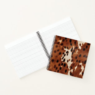 Western Brown Black Cowboy Cowhide Notizbuch