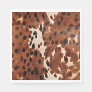Western Brown Black Cowboy Cowhide Serviette