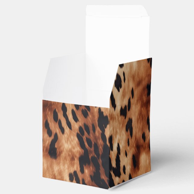 Western Brown Black Cowhide Animal Geschenkschachtel (Geöffnet)