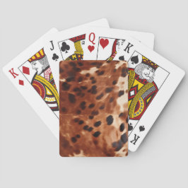 Western Brown Black Cream Cowhide Spielkarten