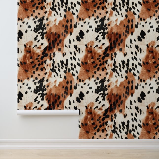 Western Brown Black Cream Cowhide Tapete (Anwendung)