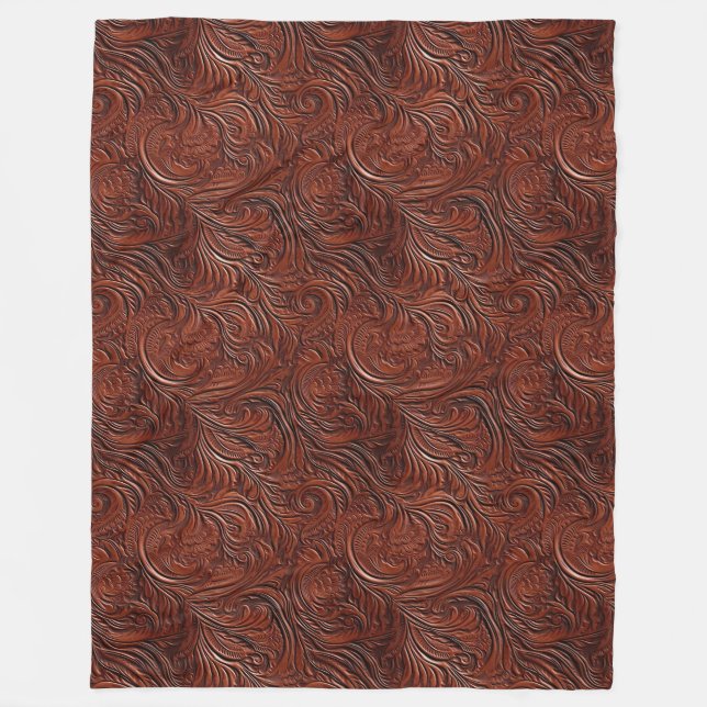 Western Brown Bohemisch Art Fleecedecke (Vorderseite)