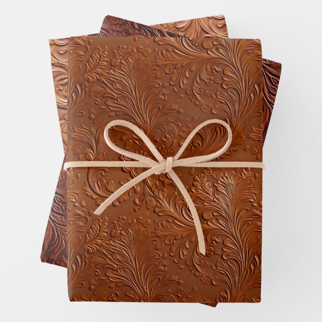 Western Brown Bohemisch Art Geschenkpapier Set (Beispiel)