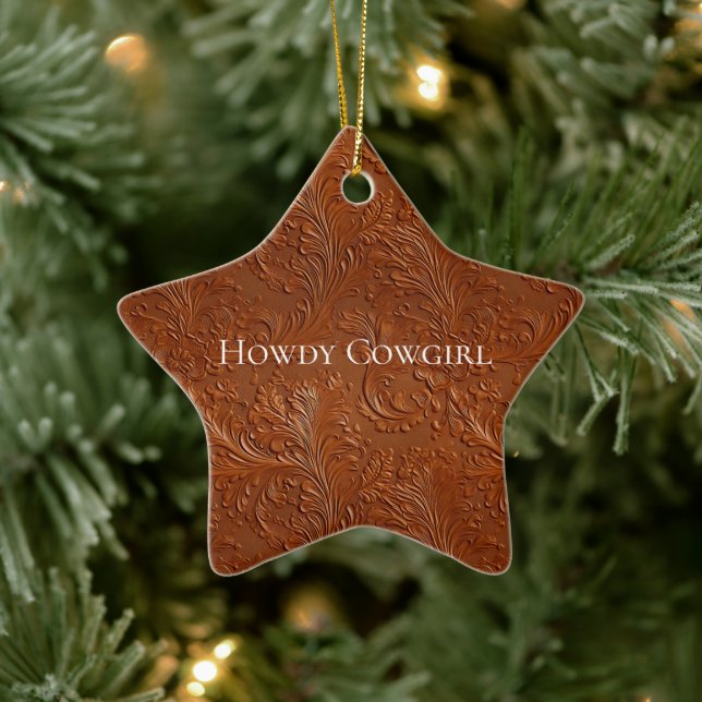 Western Brown Bohemisch Art Keramik Ornament (Baum)