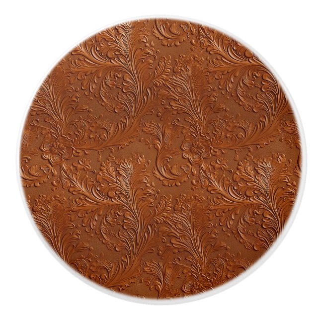 Western Brown Bohemisch Art Keramikknauf (Vorderseite)