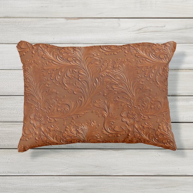 Western Brown Bohemisch Art Kissen Für Draußen (Vorderseite)