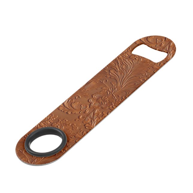 Western Brown Bohemisch Art Speed Flaschenöffner (Vorderseite Schrägansicht)