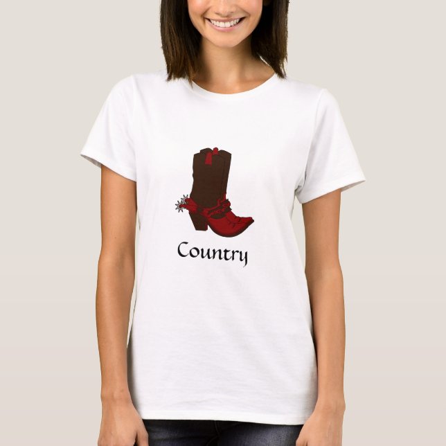 Western Brown Boots T-Shirt (Vorderseite)