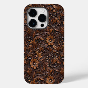 Western Brown Cowgirl Bohemisch Floral iPhone 14 Pro Hülle