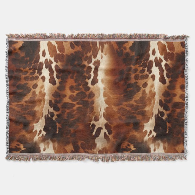 Western Brown Cowhide Decke (Vorderseite)
