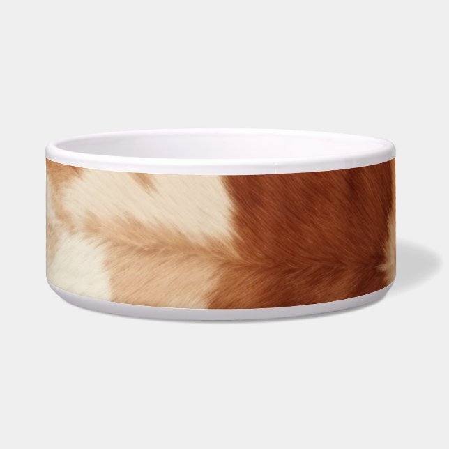 Western Brown Cream Animal Cowhid Napf (Vorderseite)