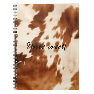 Western Brown Cream Cowhide Notizblock