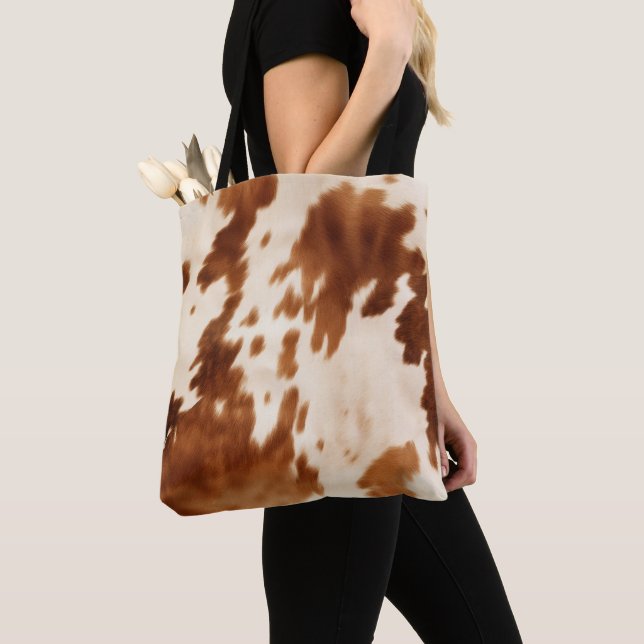Western Brown Cream Cowhide Tasche (Von Nahem)