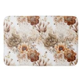 Western Brown Cream Southwest Floral Badematte