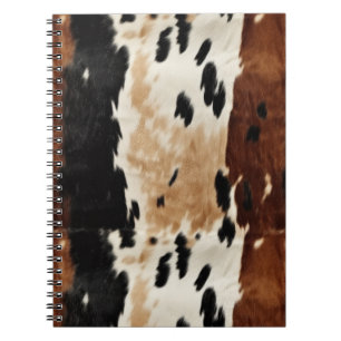 Western Brown Creme Cowhide Tier Notizblock