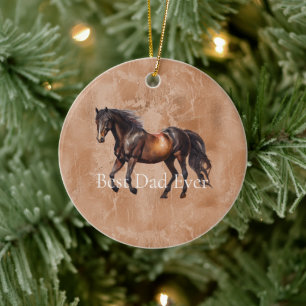 Western Brown Horse Keramik Ornament