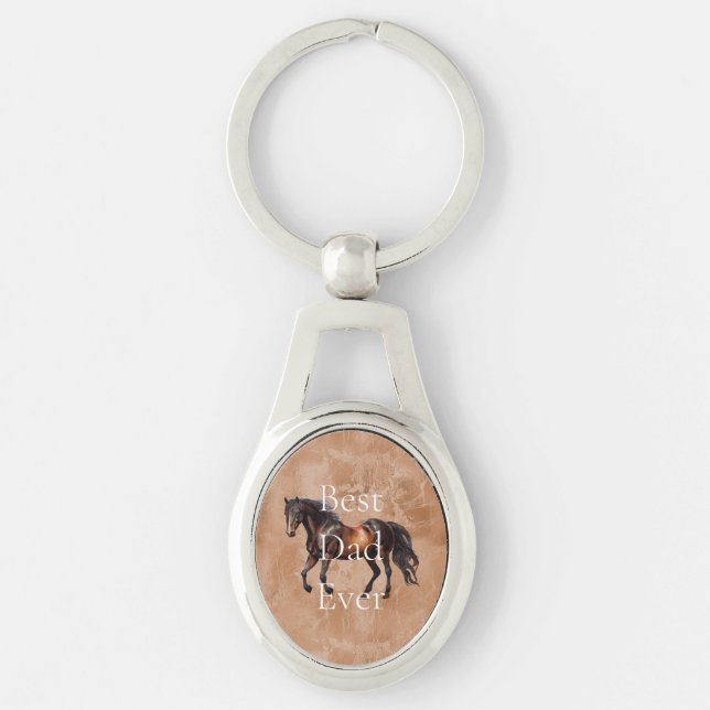 Western Brown Horse Schlüsselanhänger (Vorderseite)