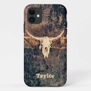 Western Brown Tan Beige Texture Cowboy Bull Skull Case-Mate iPhone Hülle