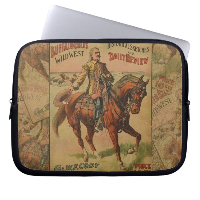 Western Buffalo Bill Wild West Laptopschutzhülle (Vorderseite)