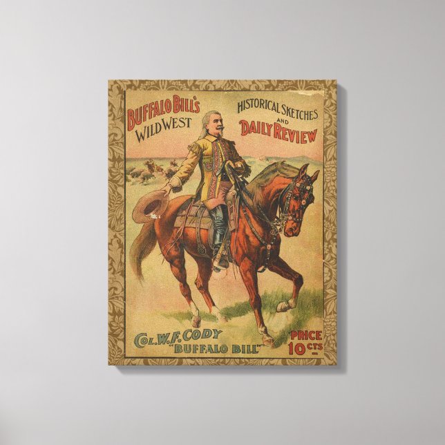 Western Buffalo Bill Wild West Leinwanddruck (Vorderseite)