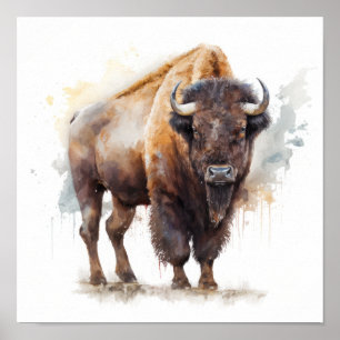 Western Buffalo Kunstposter Druck Poster