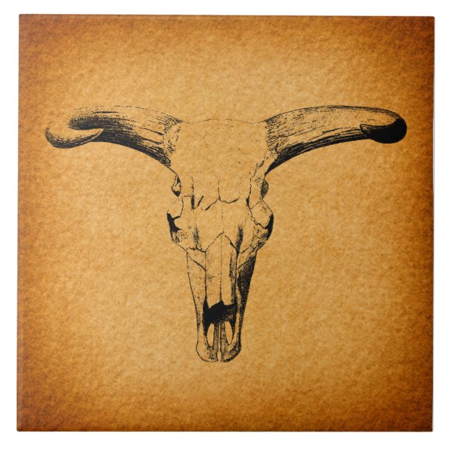 Western Bull Horns Fliese (Vorderseite)