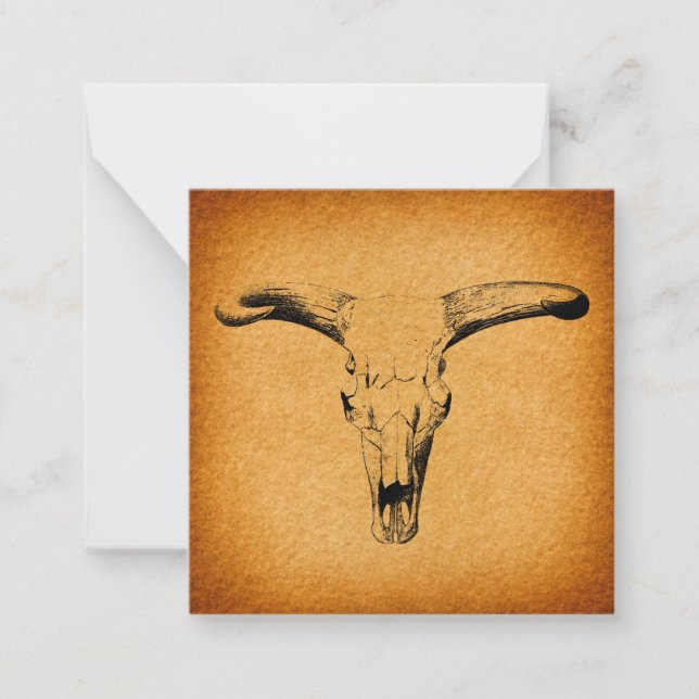 Western Bull Horns Mitteilungskarte (Vorderseite)