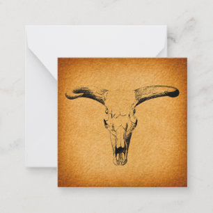 Western Bull Horns Mitteilungskarte