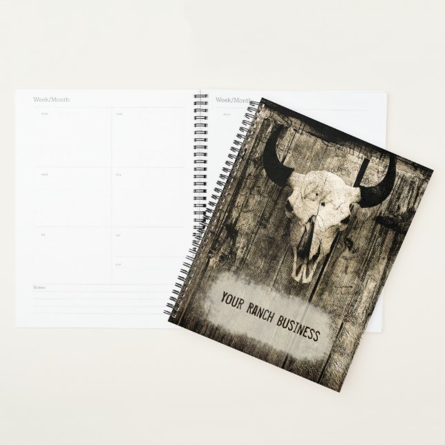 Western Bull Skull Sepia Vintage Rustic (Devant avec enveloppe)