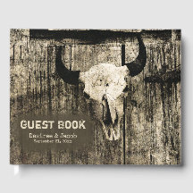 Western Bull Skull Vintag Brown Bartholz Rustikal