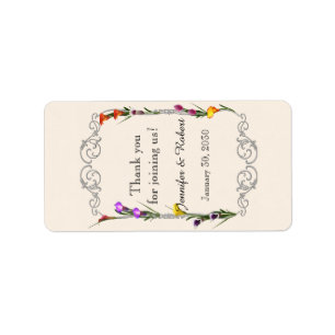 Western Calla Lily Wedding Lip Balm Label Adressaufkleber