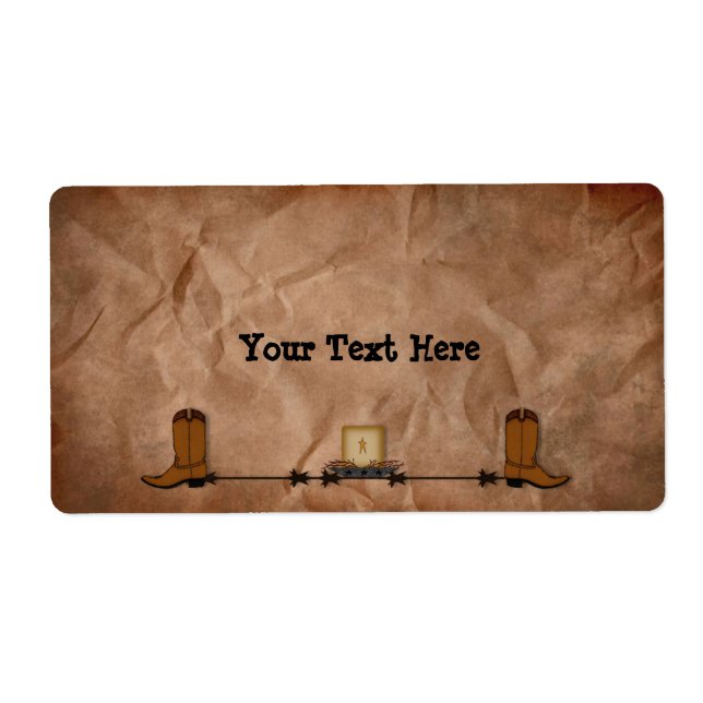 Western Candle Label (Vorne)