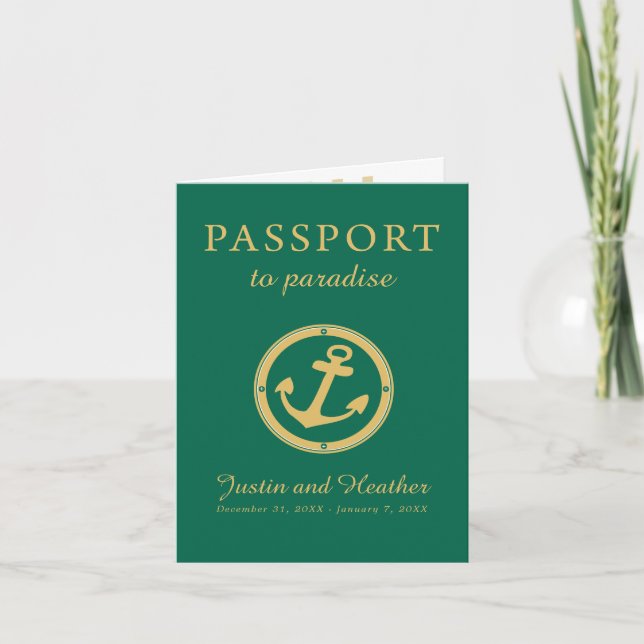 Western Caribbean Cruise Passport Gold & Emerald Einladung (Vorderseite)