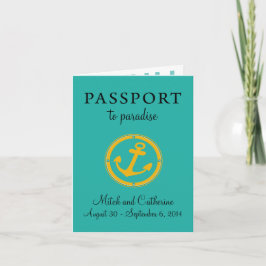 Western Caribbean Cruise Passport Hochzeit Einladung