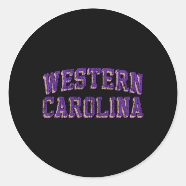 Western Carolina Catamount Arck Block Runder Aufkleber (Vorderseite)