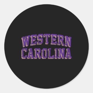 Western Carolina Catamount Arck Block Runder Aufkleber