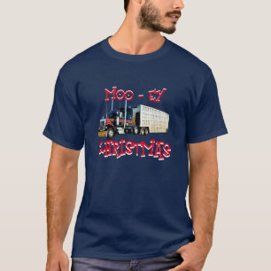 Western Cattle Hauler Truck Trailer Weihnachten T-Shirt