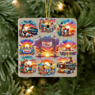 Western Chili Cookies Szenen 1 Keramikornament