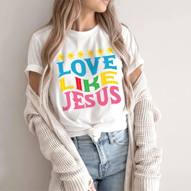 Western Christliches Shirt, Liebe wie Jesus T-Shirt (Von Creator hochgeladen)