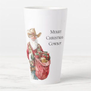 Western Christmas Cowboy Santa Milchtasse