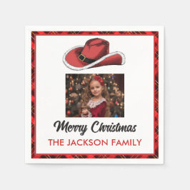 Western Christmas Hat Party Serviette