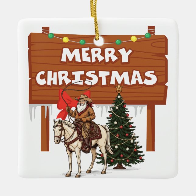 Western Christmas holiday Ornament (Vorderseite)
